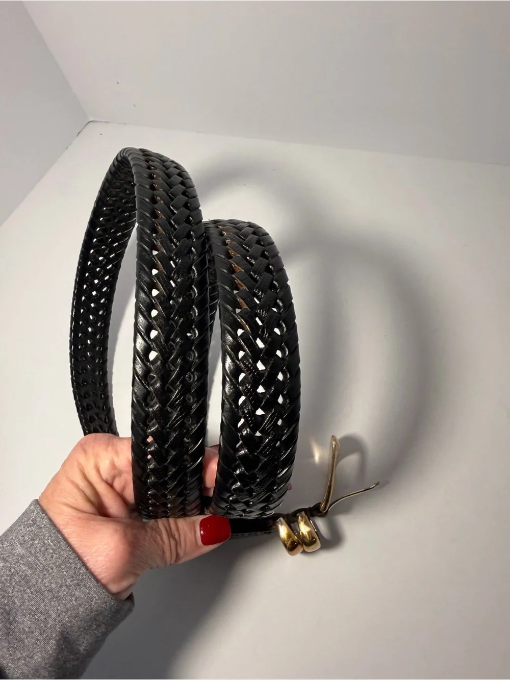 🪵 Distressed Vintage Fossil Braided Belt 44